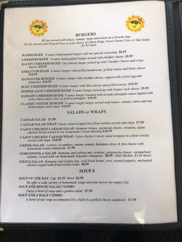 Sunshine Cafe - Clinton, MA menu_pic