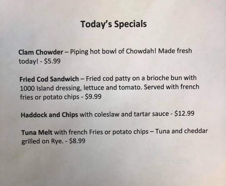 Sunshine Cafe - Clinton, MA menu_pic
