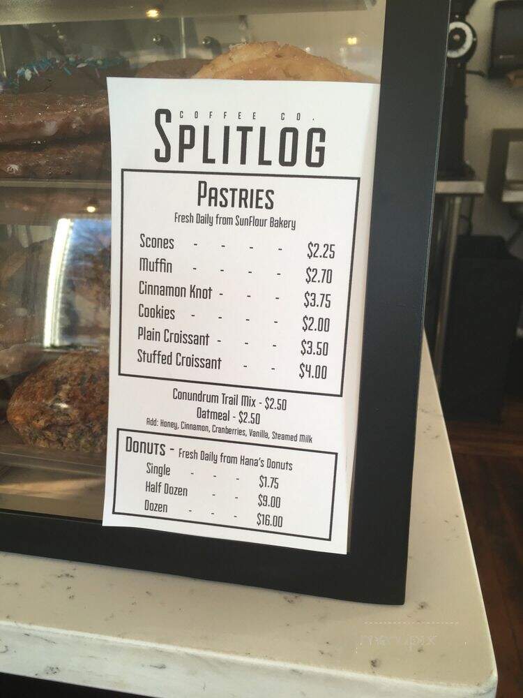 Splitlog Coffee - Kansas City, KS menu_pic