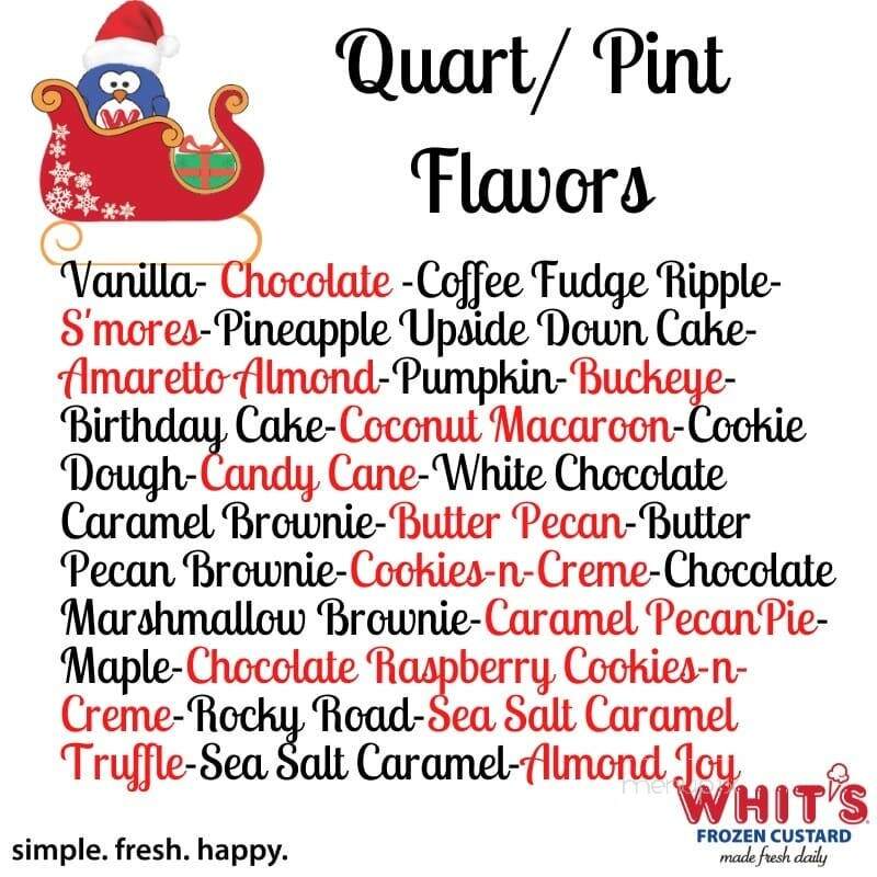 Whit's Frozen Custard - Columbus, OH menu_pic