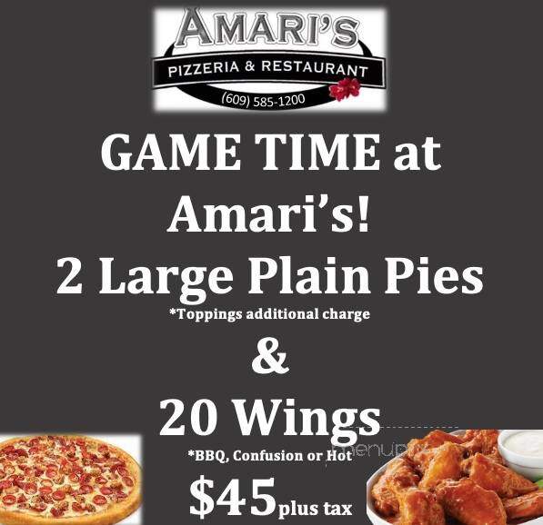 Amari's Pizzeria & Restaurant - Hamilton, NJ menu_pic