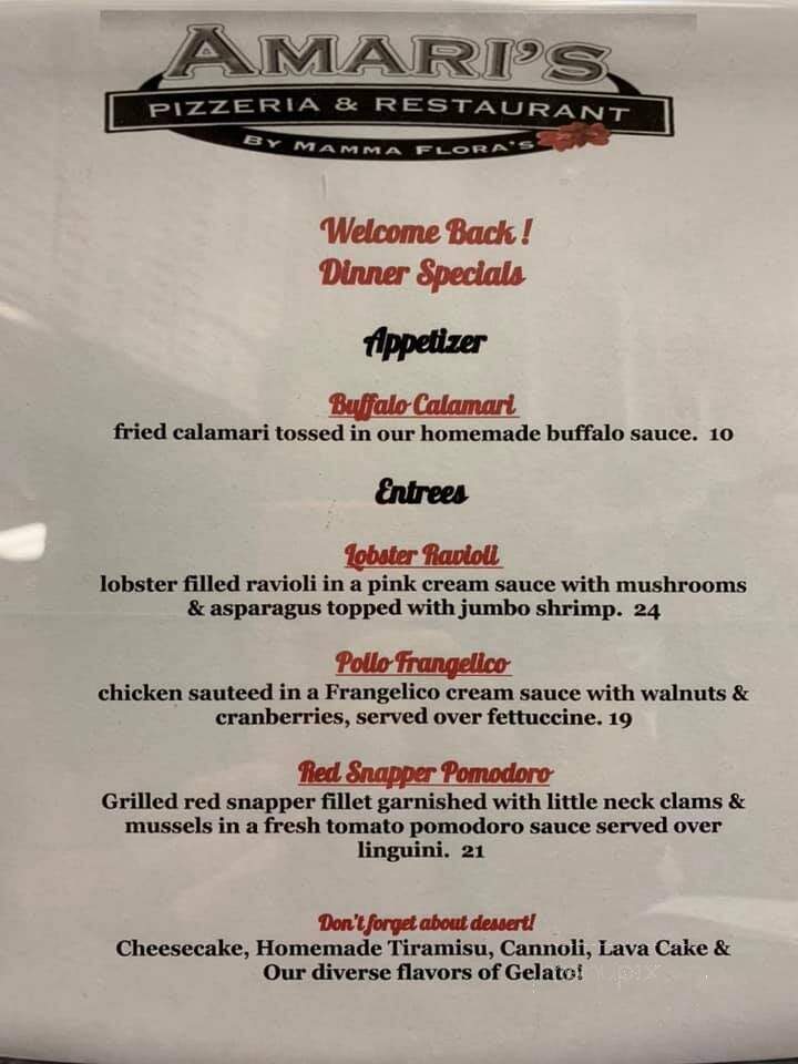 Amari's Pizzeria & Restaurant - Hamilton, NJ menu_pic