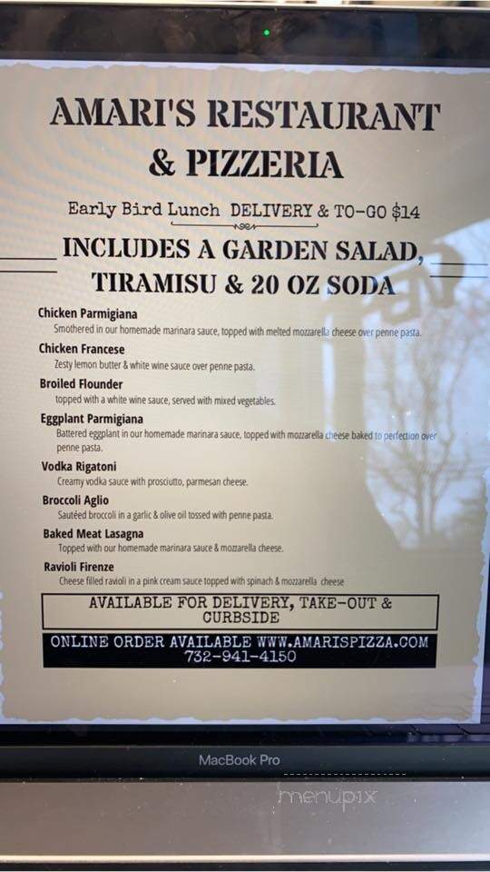 Amari's Pizzeria & Restaurant - Hamilton, NJ menu_pic