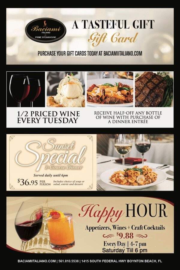 Baciami - Boynton Beach, FL menu_pic