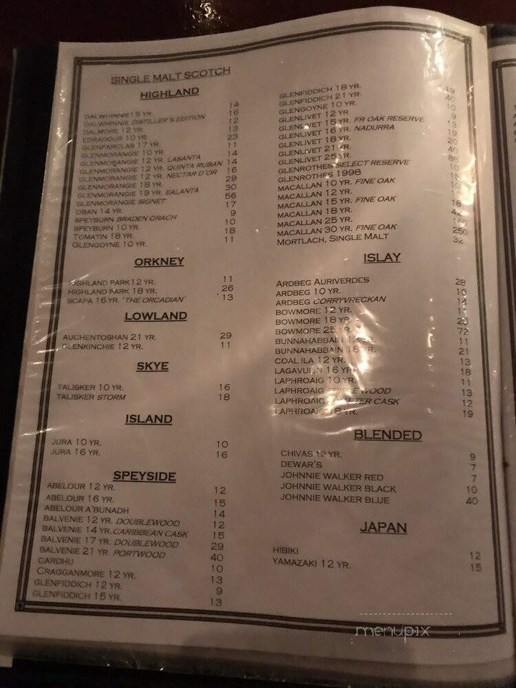Basin Street Lounge - Alexandria, VA menu_pic
