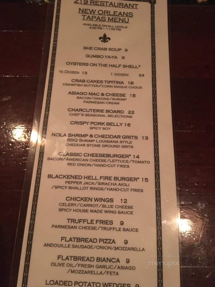 Basin Street Lounge - Alexandria, VA menu_pic