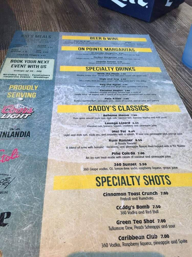 Caddy's At The Pointe - Bradenton, FL menu_pic