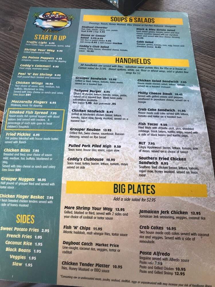Caddy's At The Pointe - Bradenton, FL menu_pic