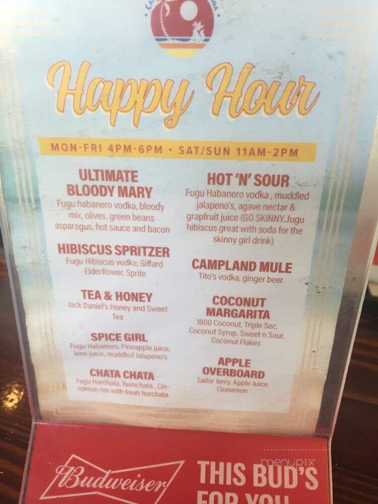 Campland Raised Cantina - San Diego, CA menu_pic