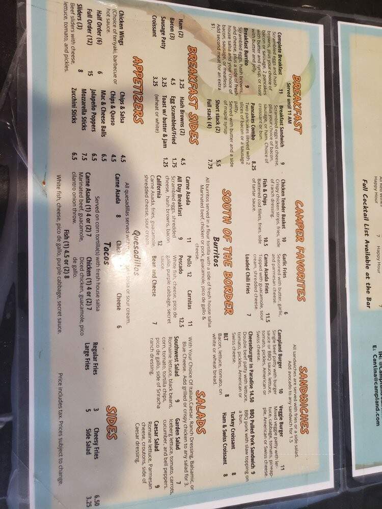 Campland Raised Cantina - San Diego, CA menu_pic