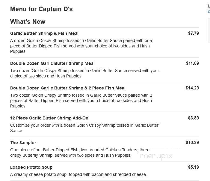 Captain D's Seafood - Lake City, FL menu_pic