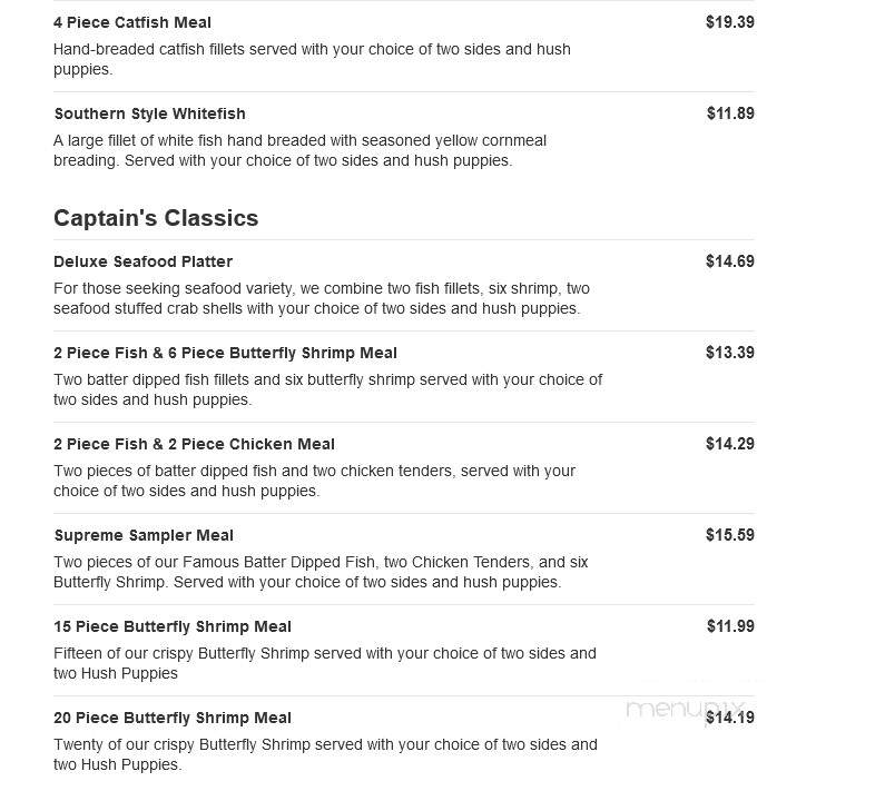 Captain D's Seafood - Lake City, FL menu_pic