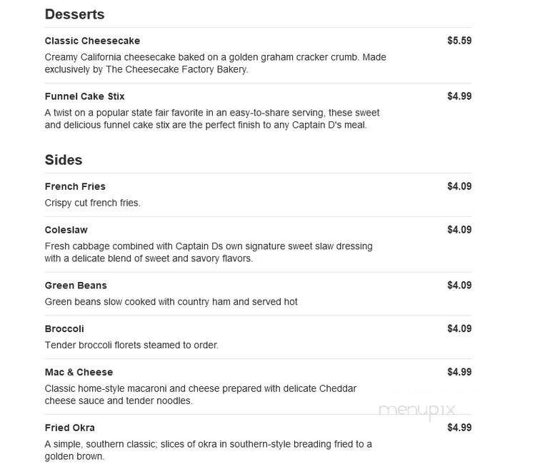 Captain D's Seafood - Lake City, FL menu_pic