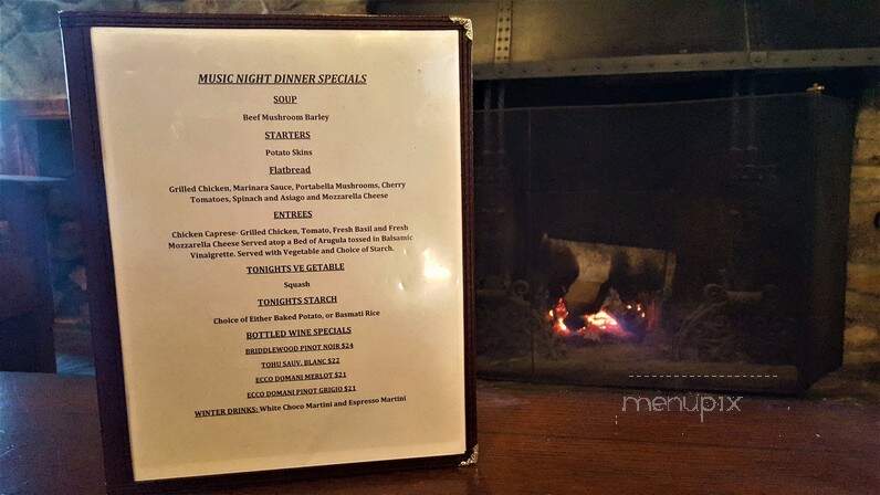 Castle In The Clouds - Moultonborough, NH menu_pic