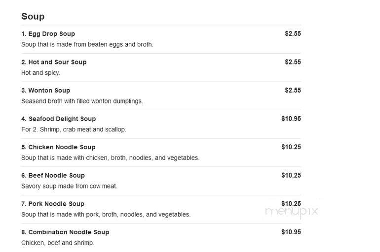 Chin Chin Hibachi Express - Snellville, GA menu_pic