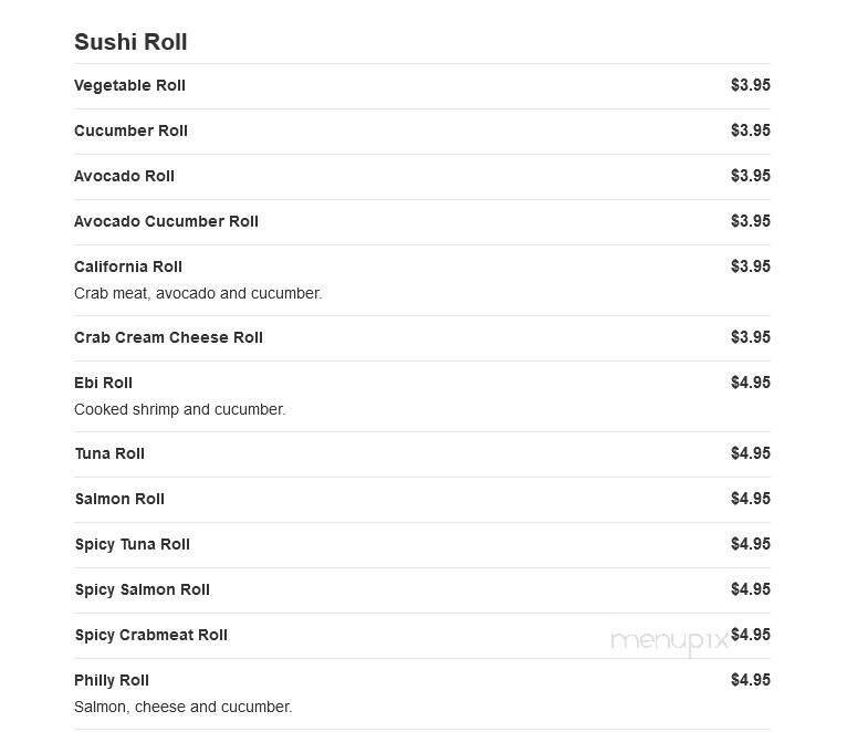Chin Chin Hibachi Express - Snellville, GA menu_pic