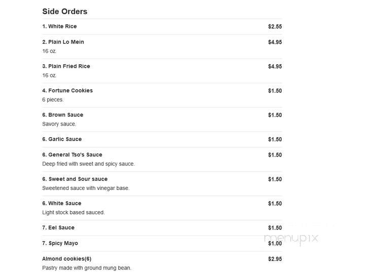 Chin Chin Hibachi Express - Snellville, GA menu_pic