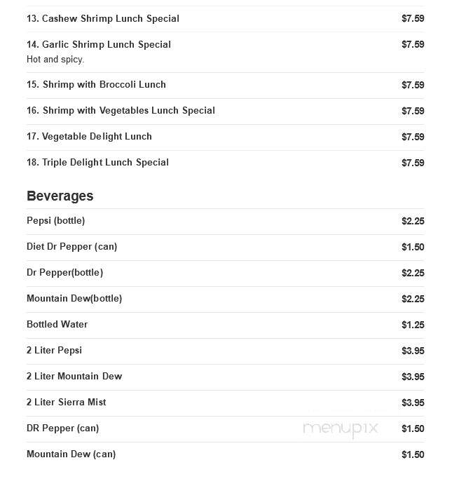 Chin Chin Hibachi Express - Snellville, GA menu_pic