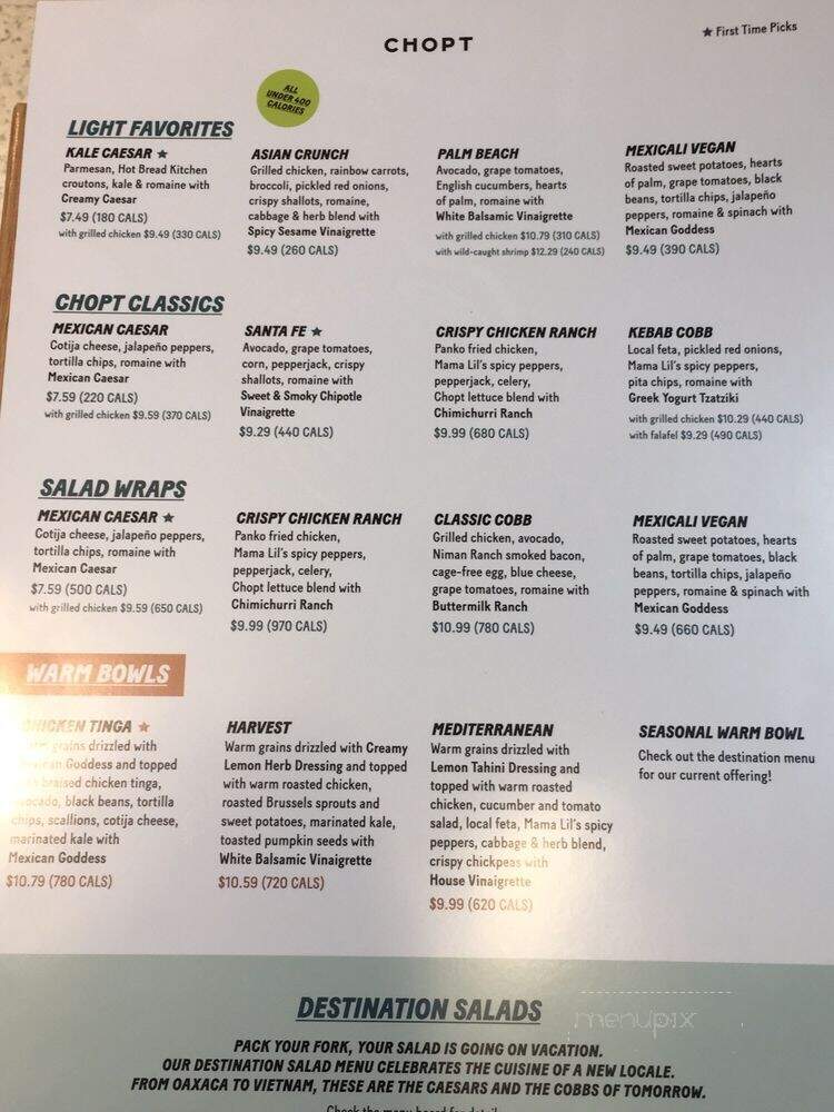 Chopt Creative Salads - Princeton, NJ menu_pic