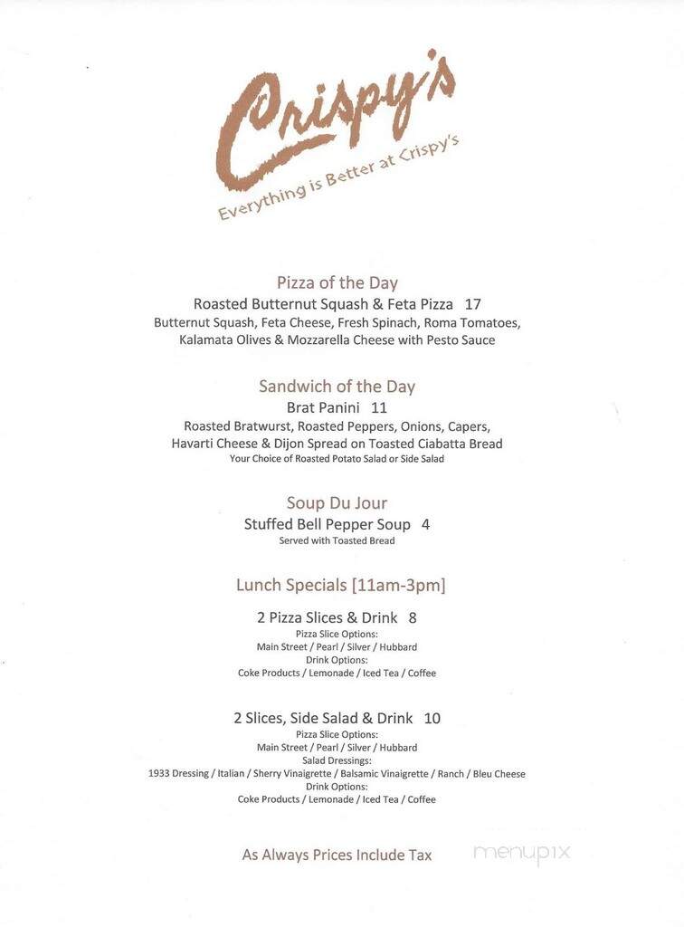 Crispy's Springfield Gallery - Jacksonville, FL menu_pic