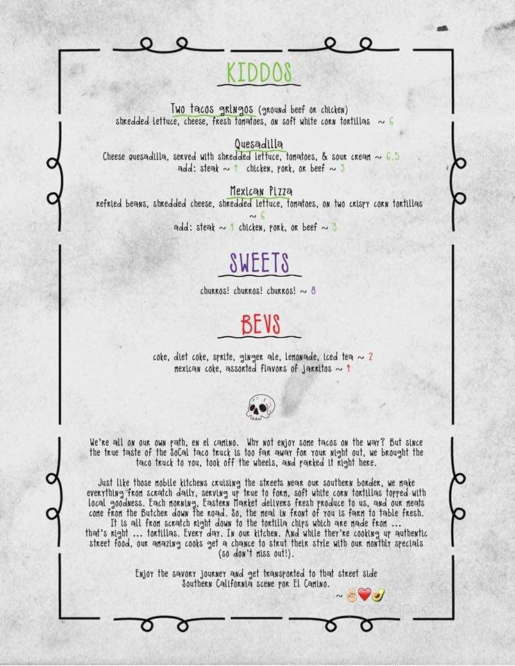 El Camino - Keego Harbor, MI menu_pic