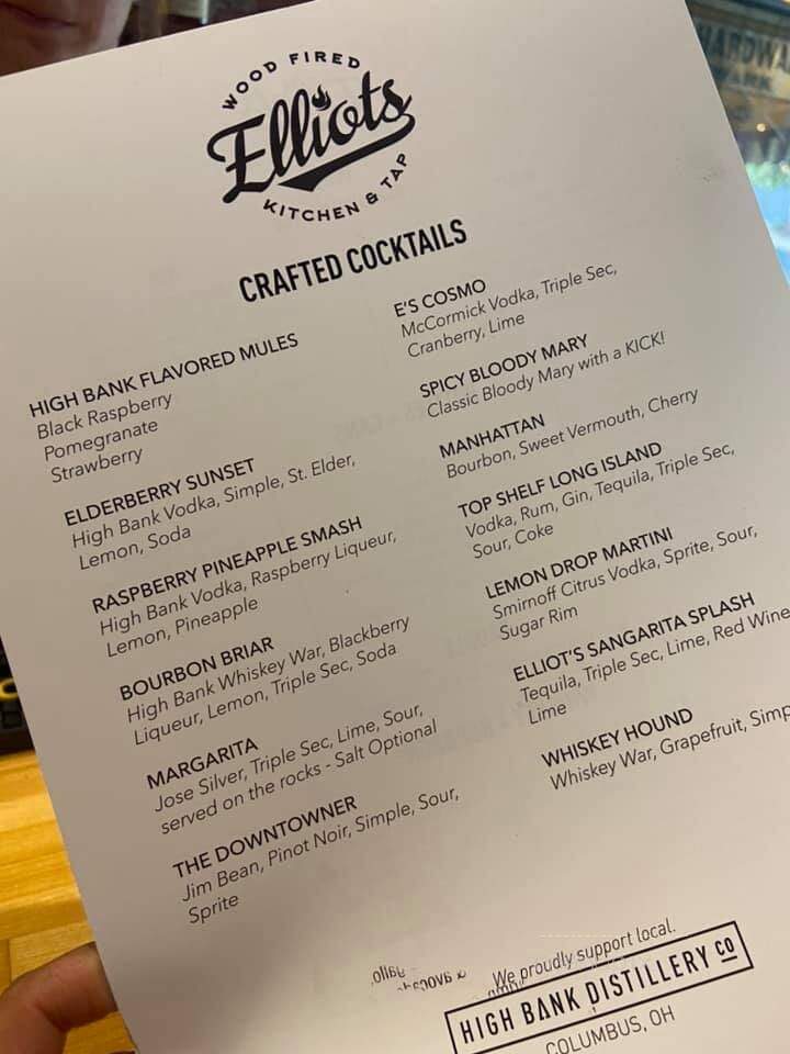 Elliot's Wood Fired Kitchen & Tap - Newark, OH menu_pic