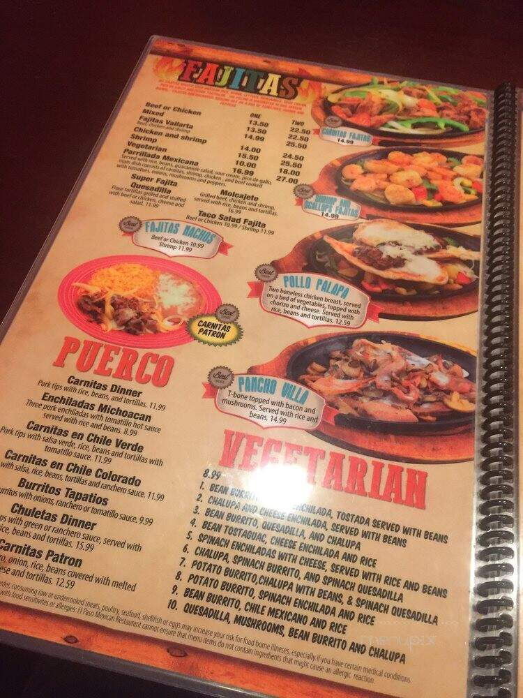 El Paso Mexican Grill - Pittsburgh, PA menu_pic