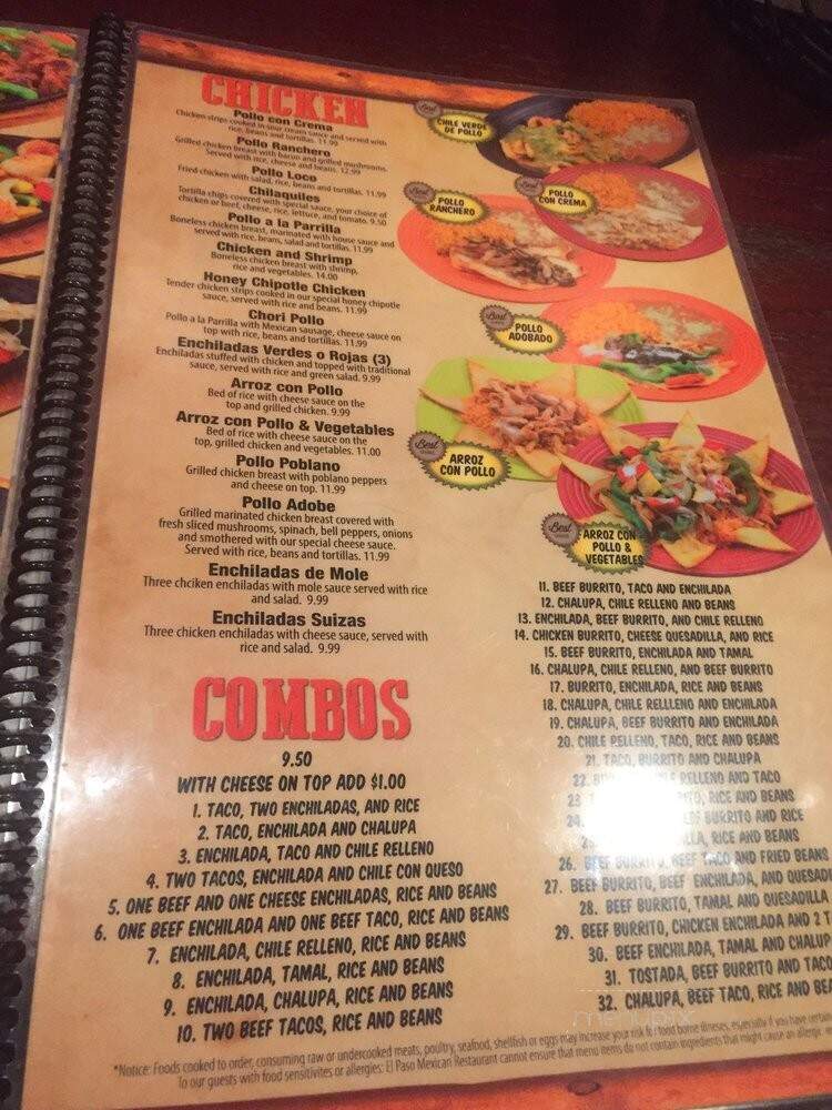 El Paso Mexican Grill - Pittsburgh, PA menu_pic