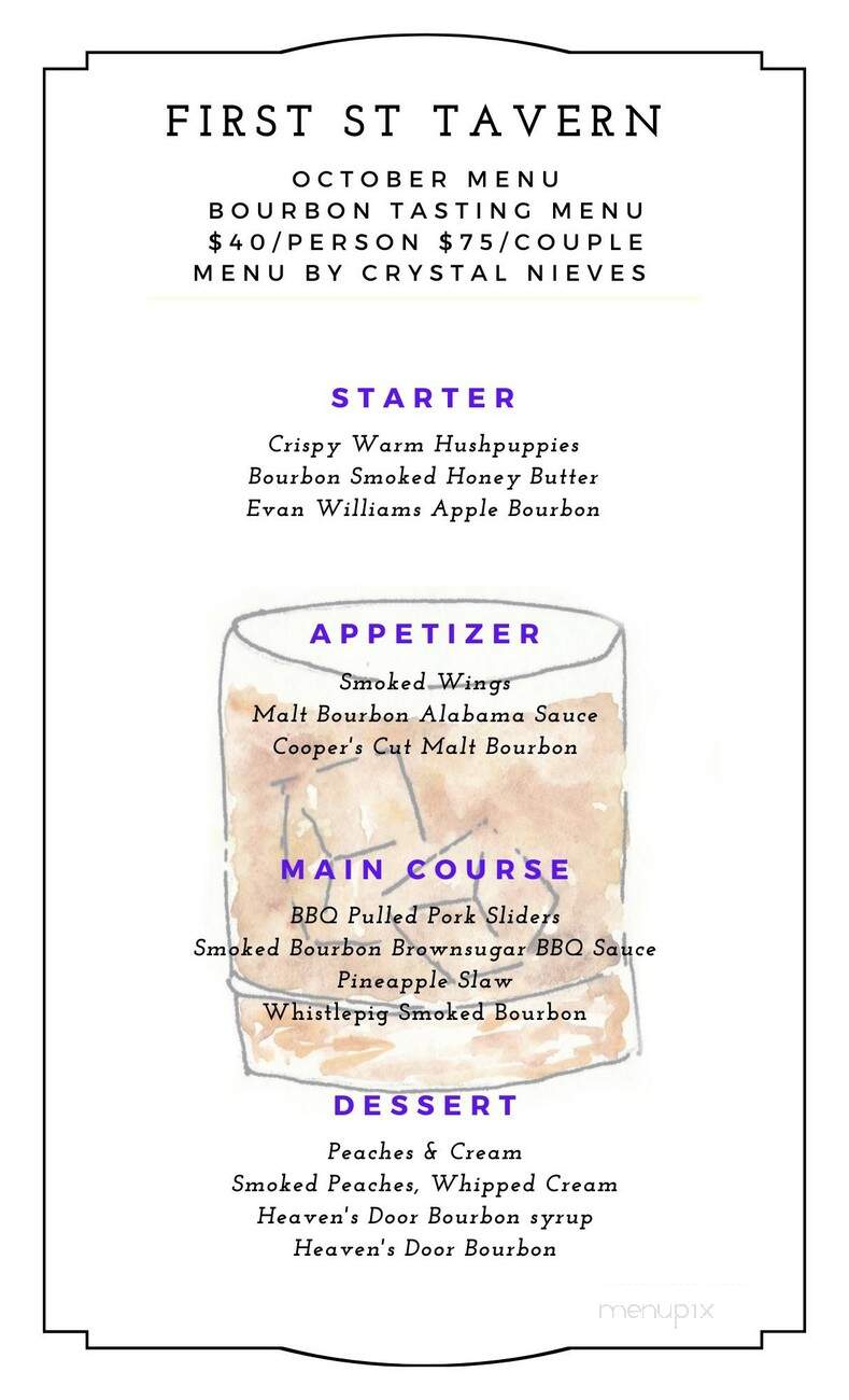 First Street Tavern - Clayton, NC menu_pic