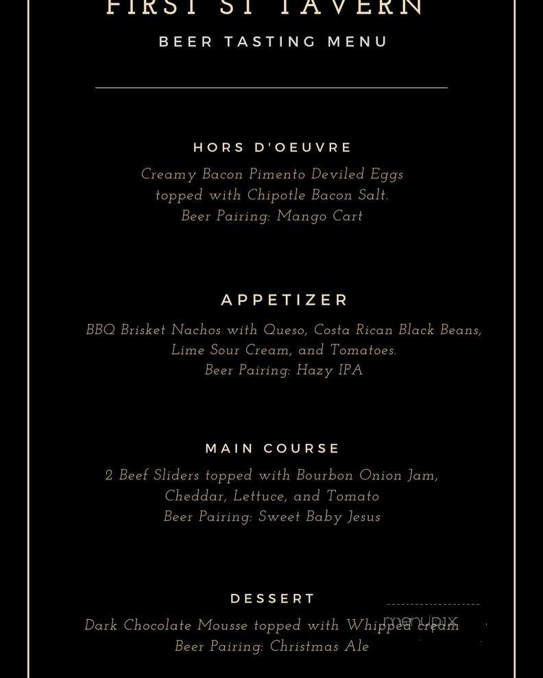 First Street Tavern - Clayton, NC menu_pic