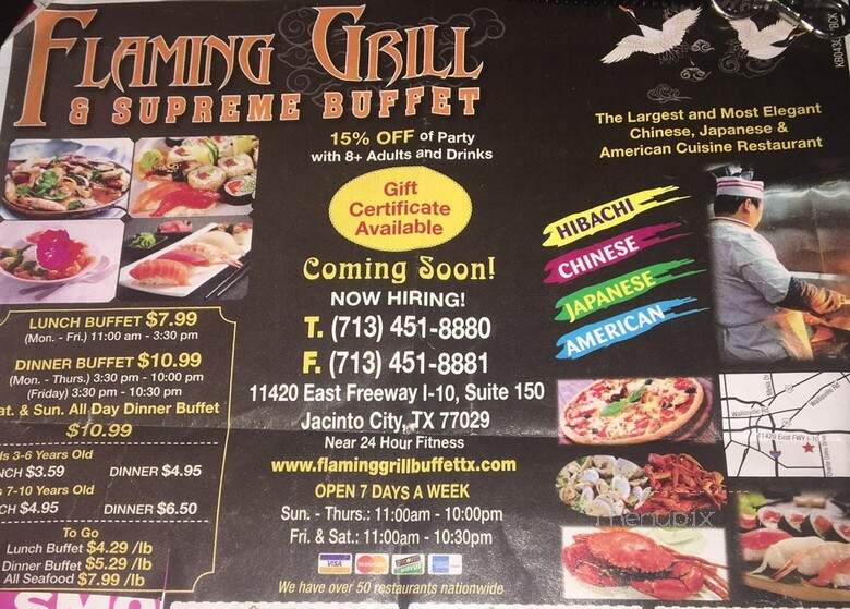 Flaming Grill & Supreme Buffet - Jacinto City, TX