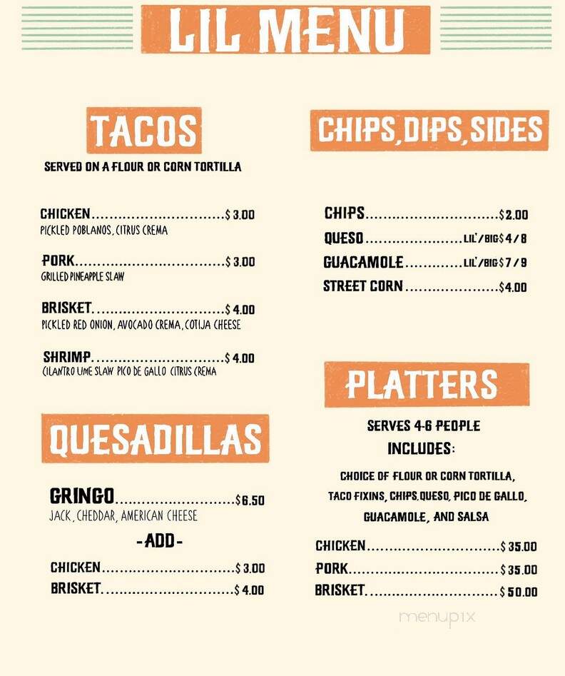 Gringo's Mexican Shore Shack - Lavallette, NJ menu_pic