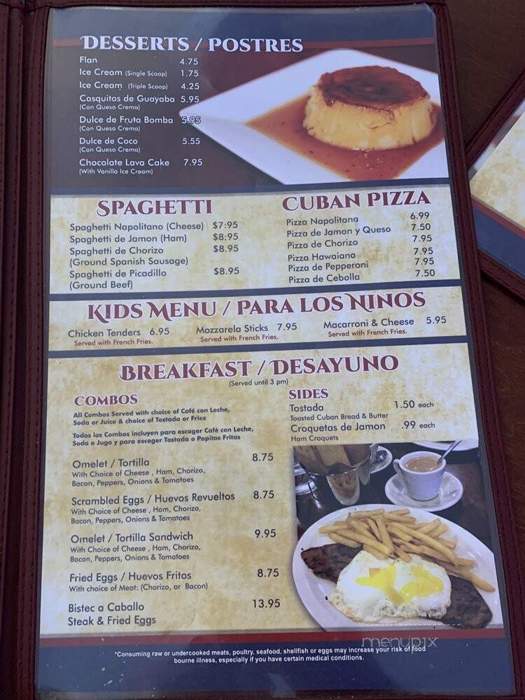Havana Libre - Naples, FL menu_pic