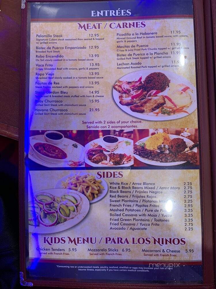 Havana Libre - Naples, FL menu_pic