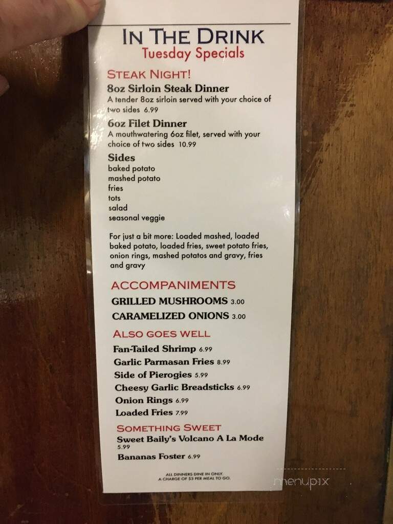 In the Drink - Fairview Park, OH menu_pic