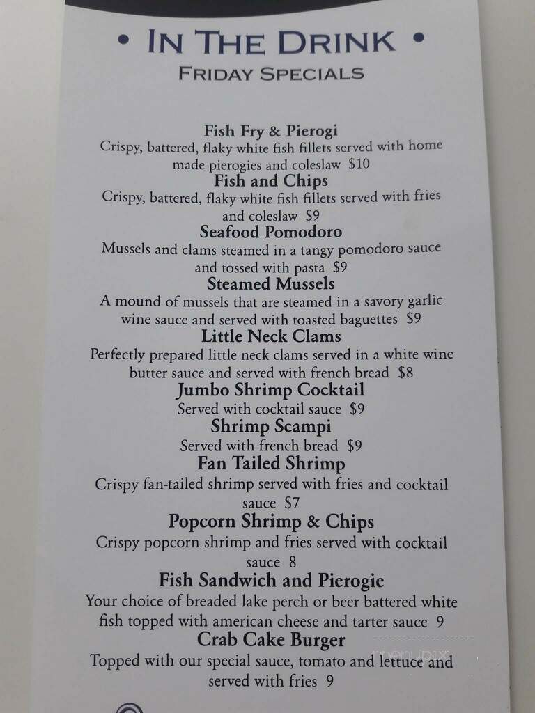 In the Drink - Fairview Park, OH menu_pic