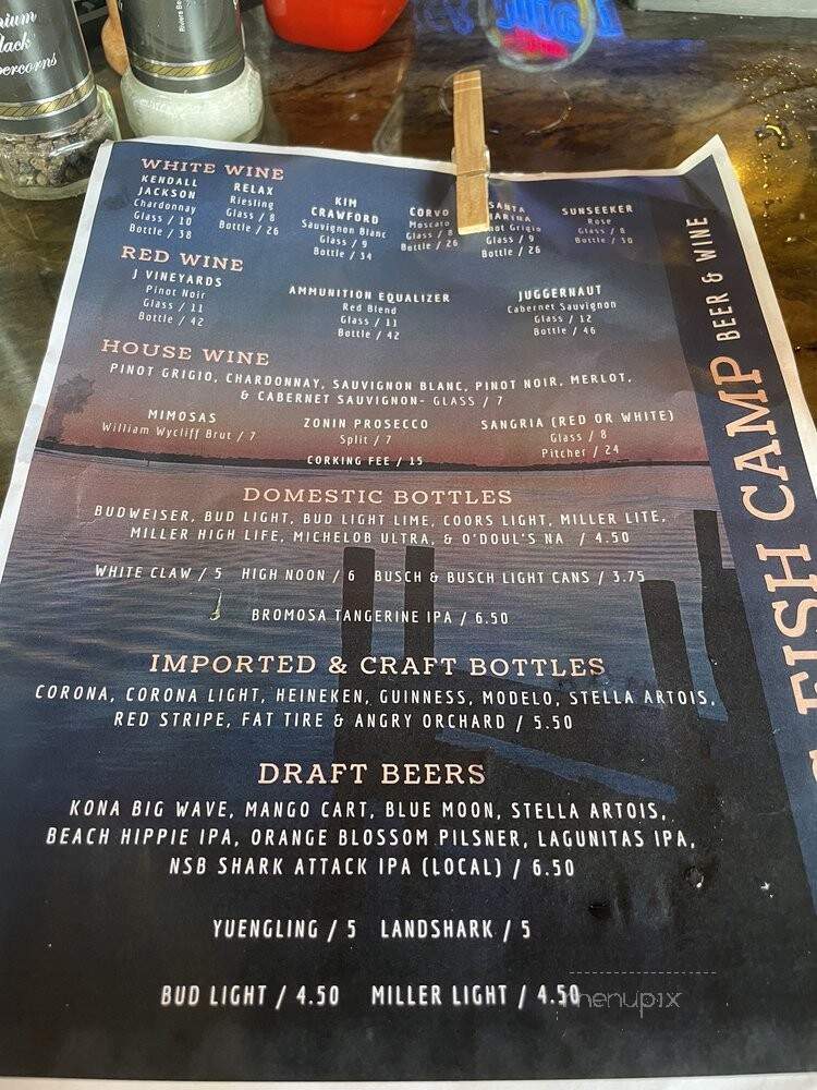 JB's Fish Camp & Seafood Restaurant - New Smyrna Beach, FL menu_pic