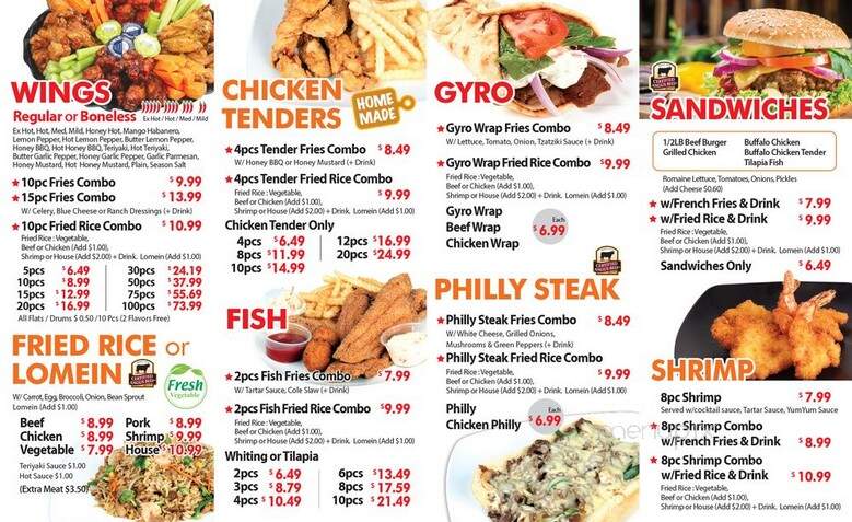 J Buffalo Wings - Athens, GA menu_pic