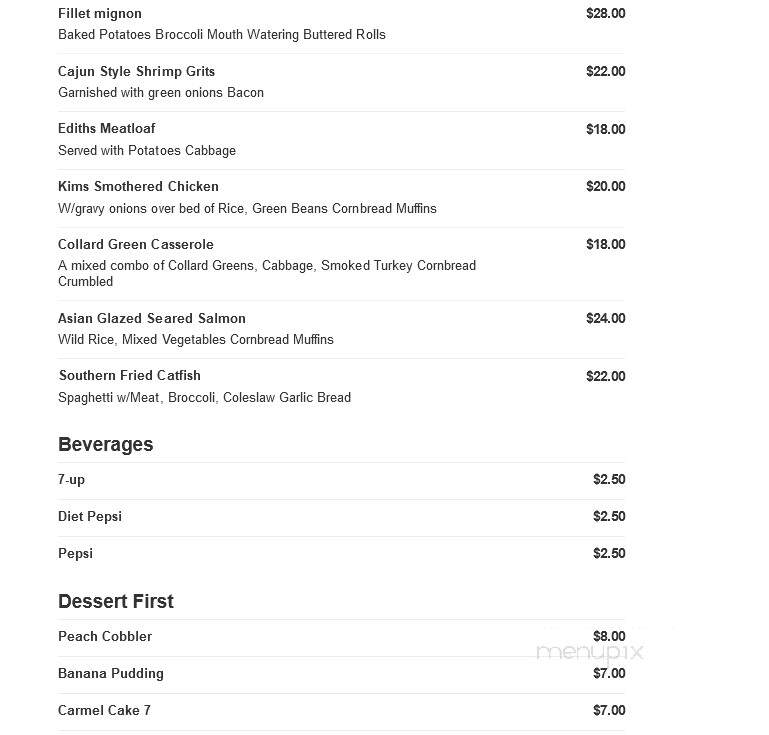 Kim Stratton's Kitchen - Calumet City, IL menu_pic