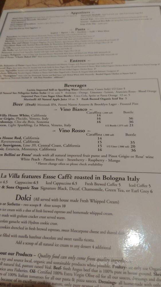 La Villa Pizzeria - Brooklyn, NY menu_pic