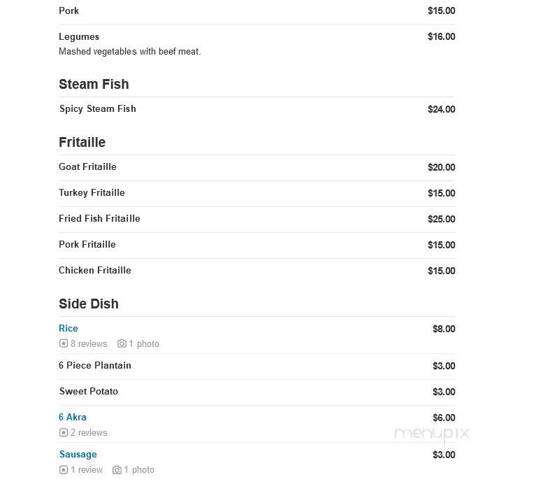 Le Spot - Elmont, NY menu_pic