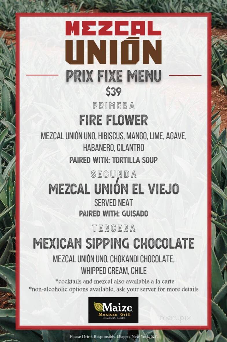 Maize at the Station - Champaign, IL menu_pic
