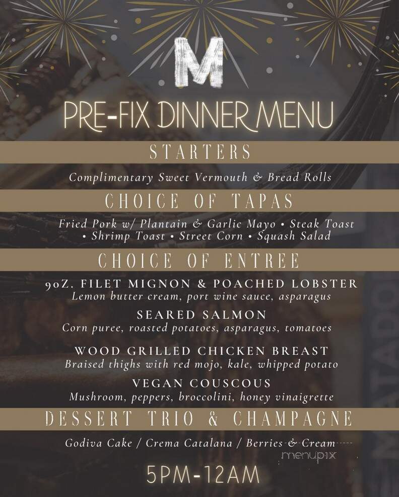 Matadora - Woburn, MA menu_pic