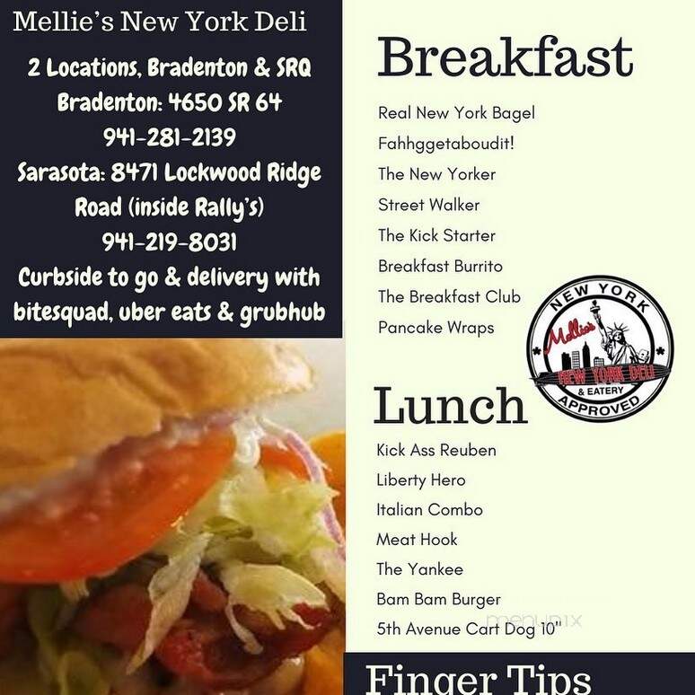 Mellie's New York Deli - Bradenton, FL menu_pic