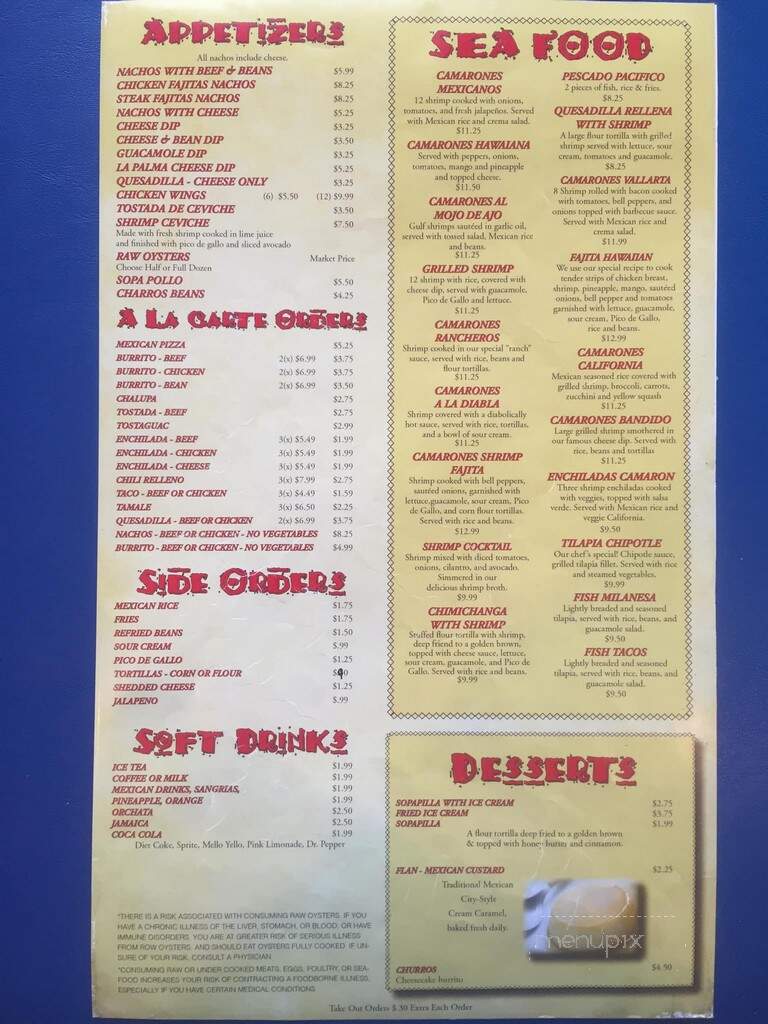 Mi Toro - Morristown, TN menu_pic