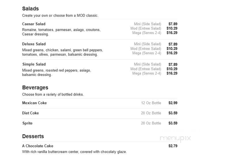 MOD Pizza - Missoula, MT menu_pic