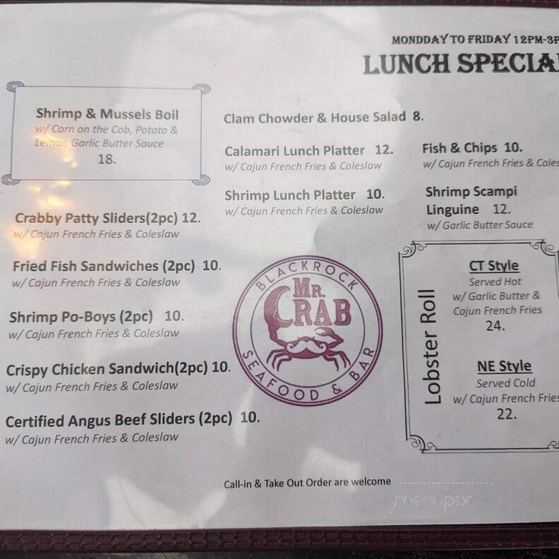 Mr. Crab Seafood and Bar - Bridgeport, CT menu_pic