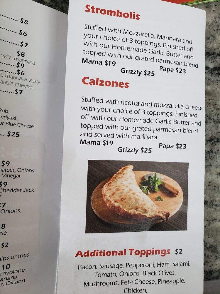 Papa Leone's Pizzeria - Sevierville, TN menu_pic