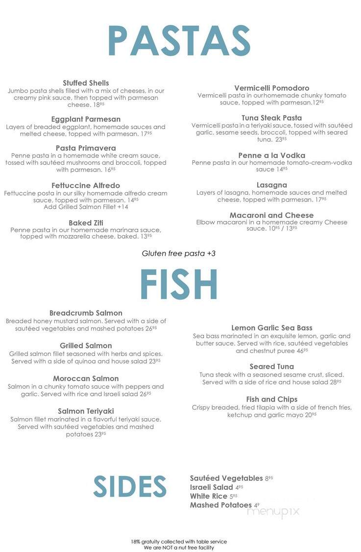 Primavera Cafe and Restaurant - Monsey, NY menu_pic