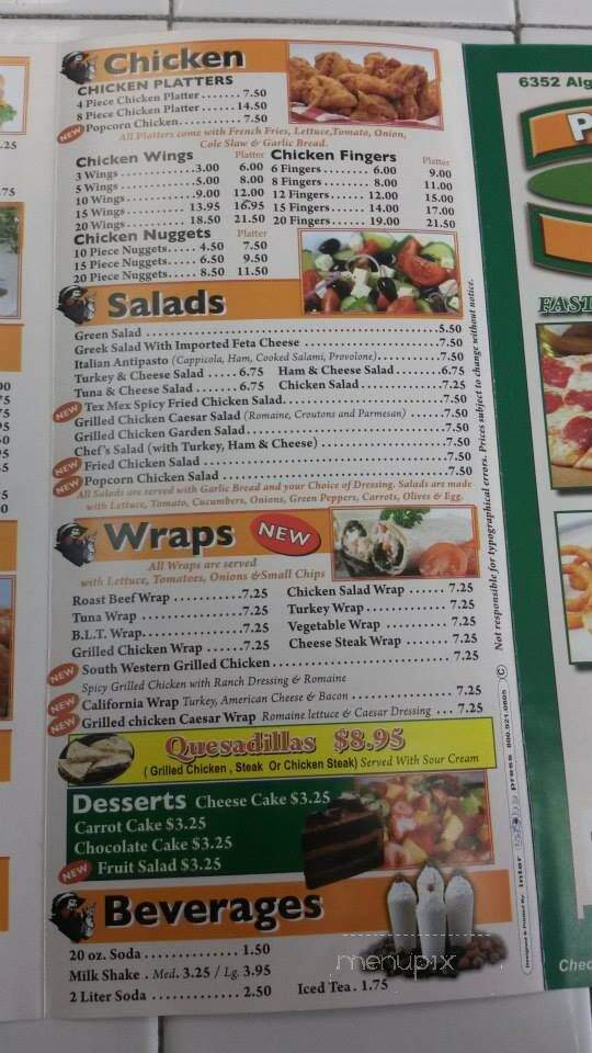 Prince of Pizza & Falafel - Philadelphia, PA menu_pic